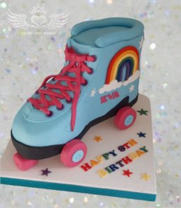 rollerboot cake rollerskate cake